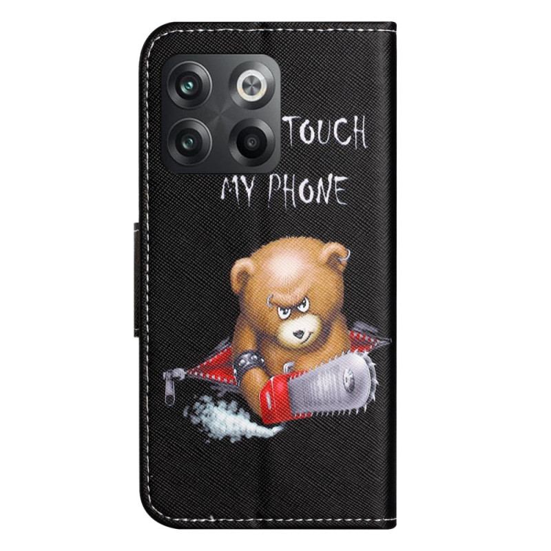 Capa De Couro Para OnePlus 10T 5G Urso Perigoso