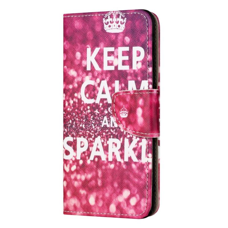 Capa Flip Para OnePlus 10T 5G Fique Calmo