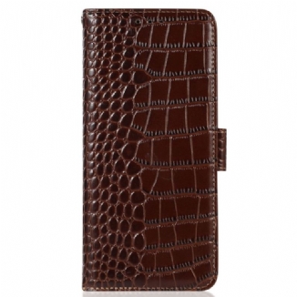 Capa Folio Para OnePlus 10T 5G Rfid Estilo Crocodilo