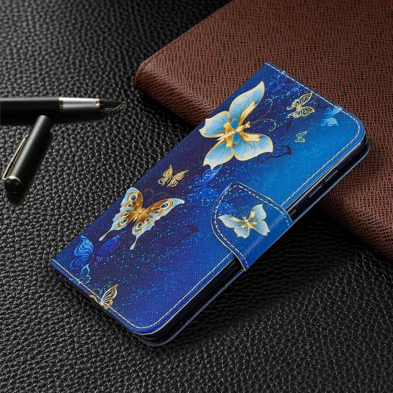 Capa Folio Para Samsung Galaxy A31 Borboletas Reis