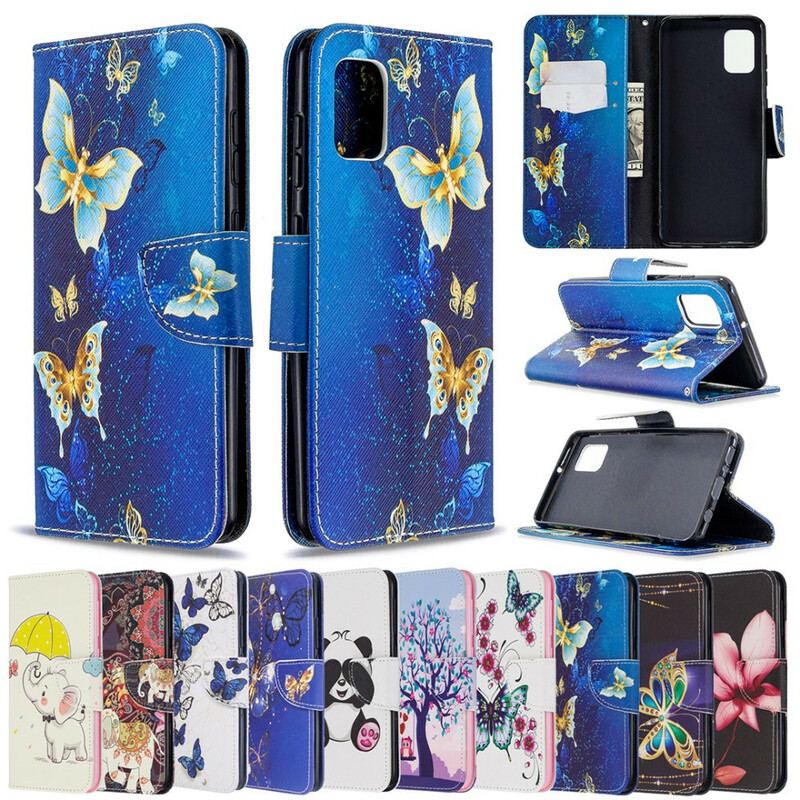 Capa Folio Para Samsung Galaxy A31 Borboletas Reis