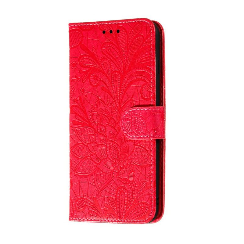 Capa Folio Para Samsung Galaxy A31 De Cordão Strap Flores Tribais