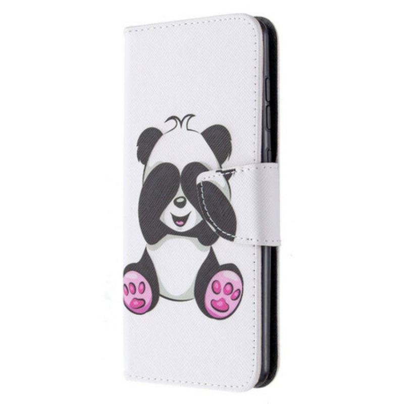 Capa Folio Para Samsung Galaxy A31 Panda Divertido