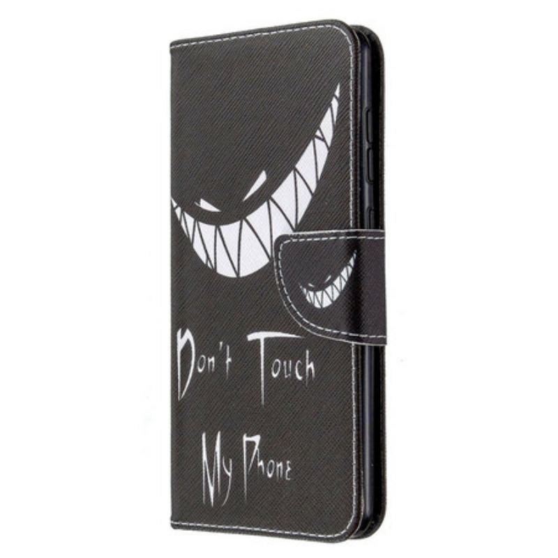 Capa Folio Para Samsung Galaxy A31 Telefone Do Diabo