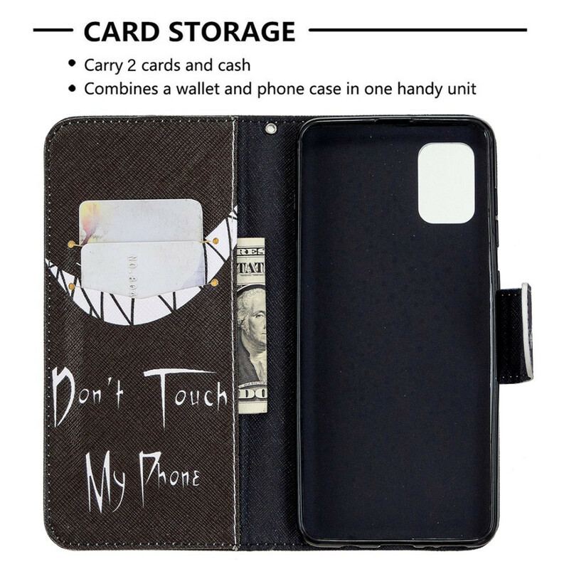 Capa Folio Para Samsung Galaxy A31 Telefone Do Diabo