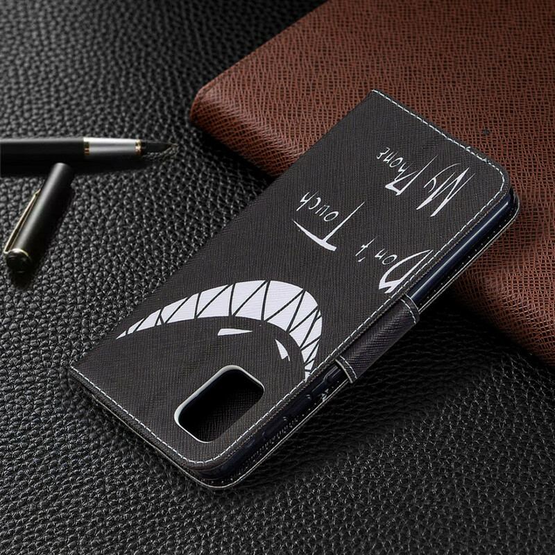 Capa Folio Para Samsung Galaxy A31 Telefone Do Diabo
