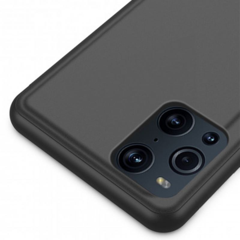 Capa De Celular Para Oppo Find X3 Pro Espelho E Couro Sintético