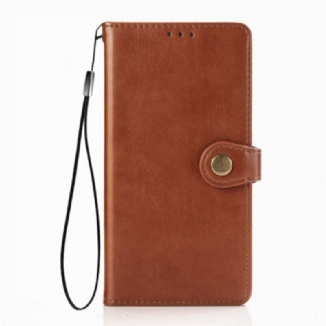 Capa De Couro Para Huawei P Smart 2021 Couro Falso E Fecho Vintage