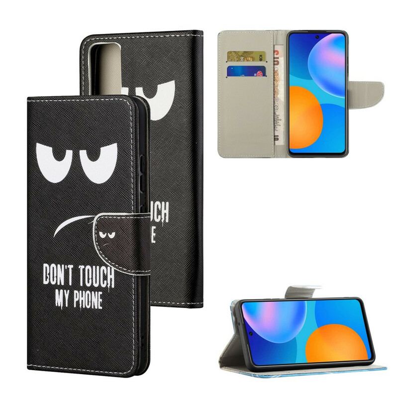 Capa De Couro Para Huawei P Smart 2021 Não Toque No Meu Telefone