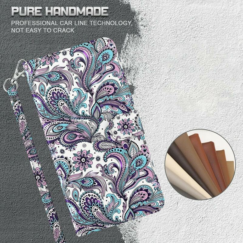 Capa De Couro Para Huawei P Smart 2021 Padrões De Flores