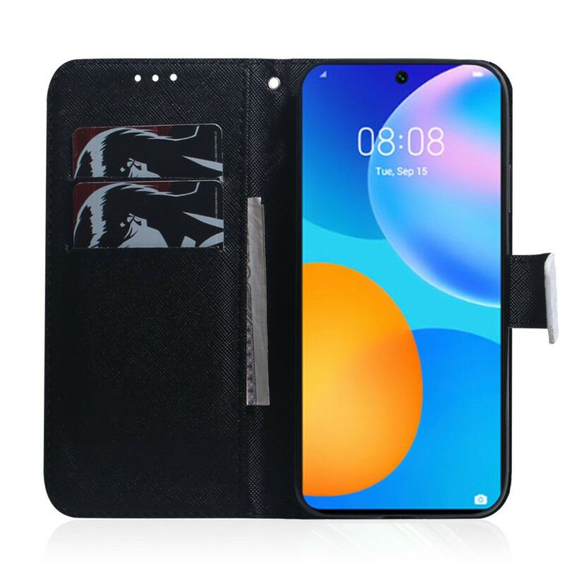 Capa Em Pele Para Huawei P Smart 2021 Cara De Panda