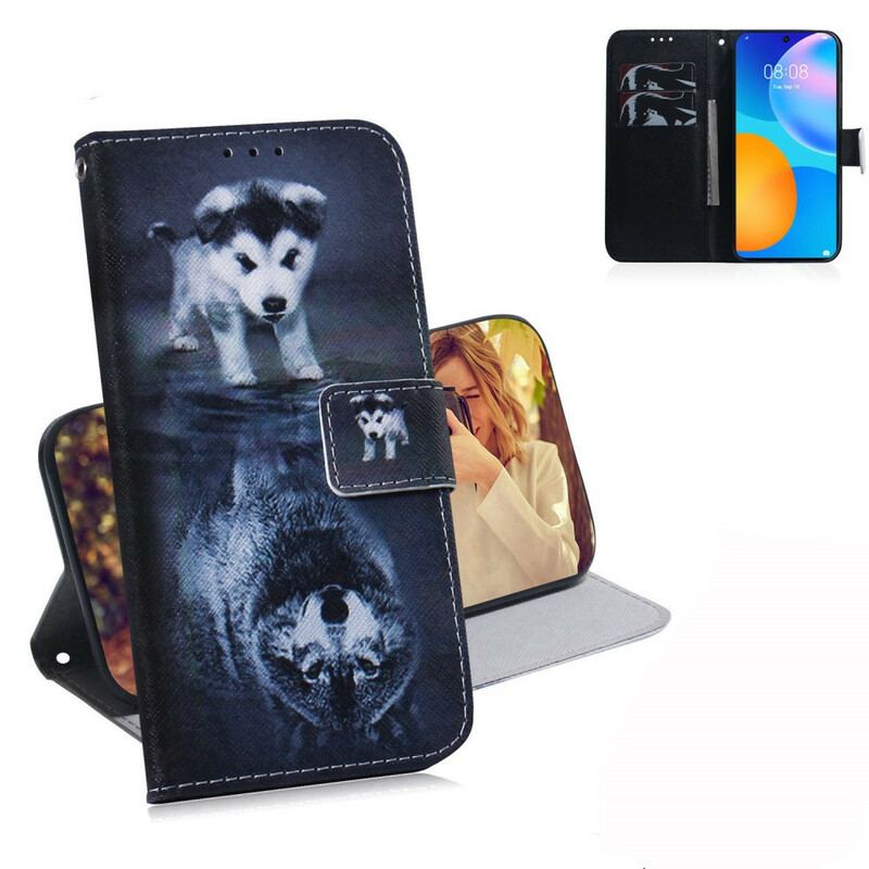Capa Em Pele Para Huawei P Smart 2021 Ernesto O Lobo