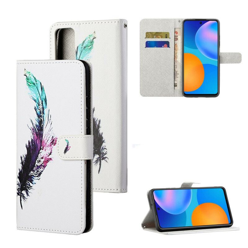 Capa Flip Para Huawei P Smart 2021 De Cordão Pena Com Cordão