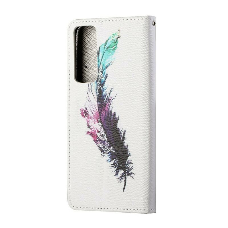 Capa Flip Para Huawei P Smart 2021 De Cordão Pena Com Cordão