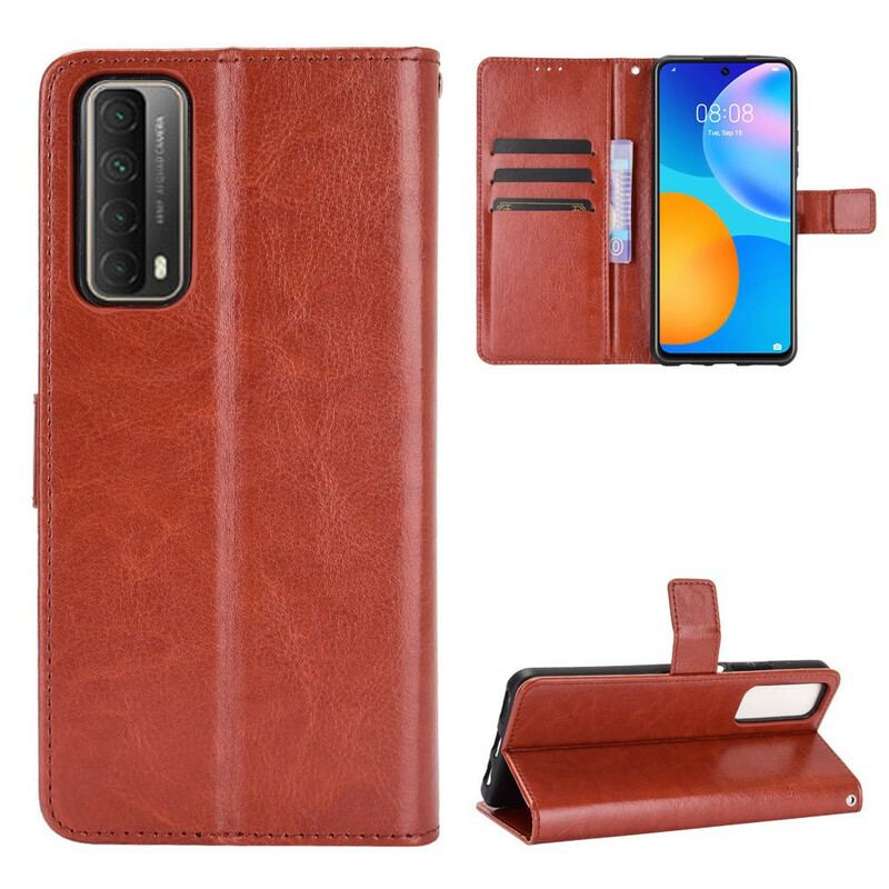Capa Flip Para Huawei P Smart 2021 Couro Falso Chamativo