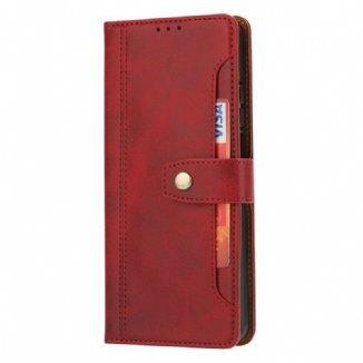 Capa Flip Para Huawei P Smart 2021 Titular De Cartão Frontal Com Alça