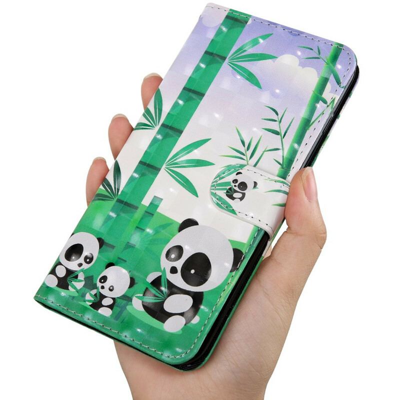 Capa Folio Para Huawei P Smart 2021 Pandas Pontos De Luz