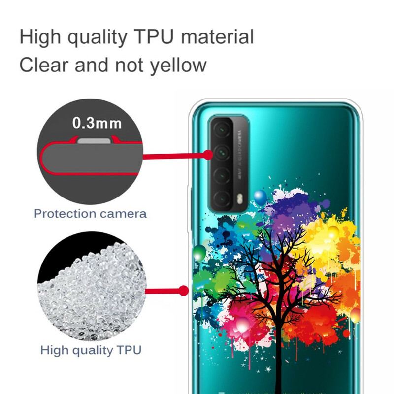 Capa Para Huawei P Smart 2021 Árvore Aquarela Perfeita