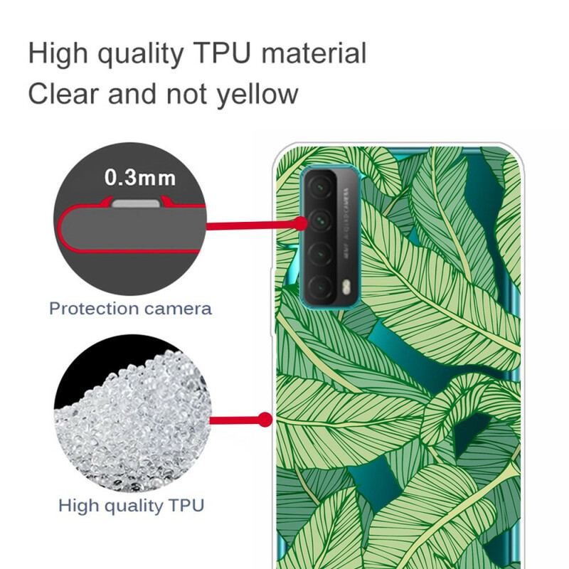 Capa Para Huawei P Smart 2021 Folhas De Gráficos Transparentes