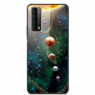 Capa Para Huawei P Smart 2021 Vidro Temperado Do Planeta Do Sistema Solar