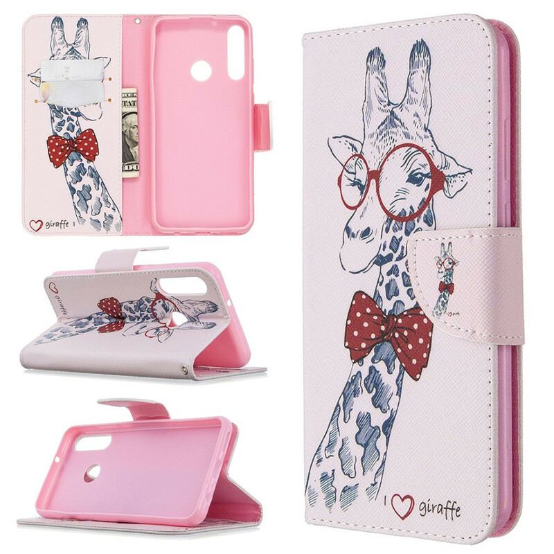 Capa Flip Para Huawei Y6p Girafa Inteligente