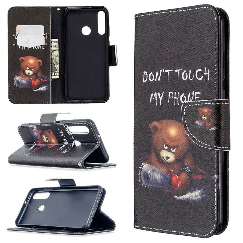 Capa Flip Para Huawei Y6p Urso Perigoso