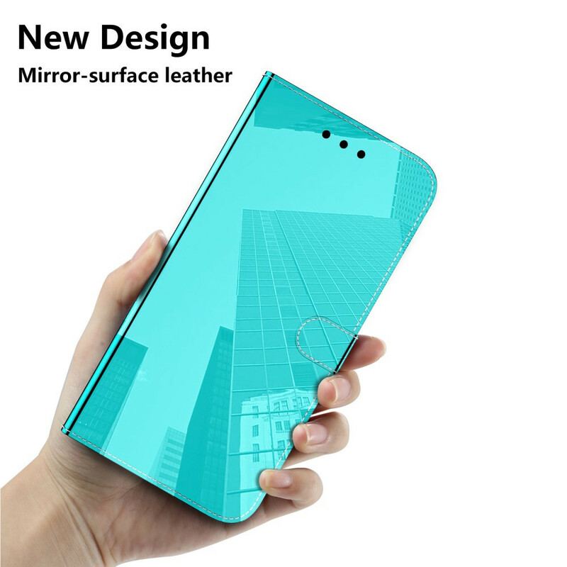 Capa Folio Para Huawei Y6p Capa De Espelho De Couro Sintético