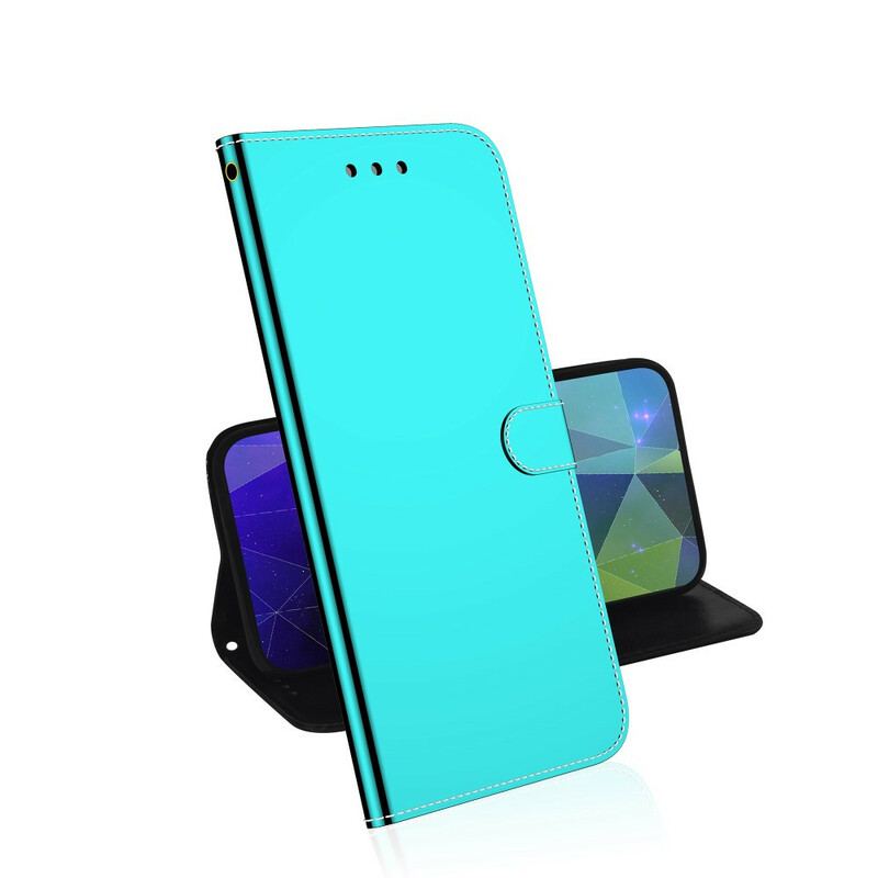 Capa Folio Para Huawei Y6p Capa De Espelho De Couro Sintético
