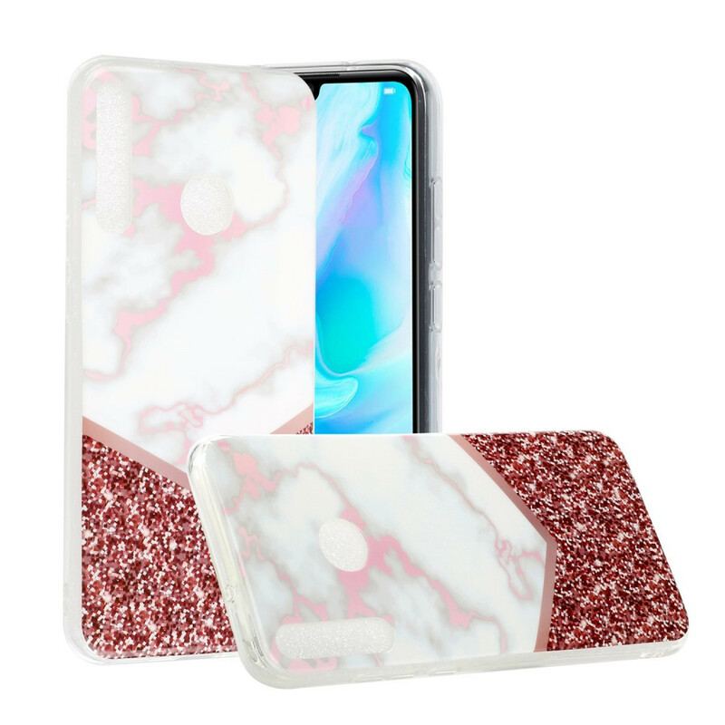 Capa Para Huawei Y6p Variação De Geometria De Mármore