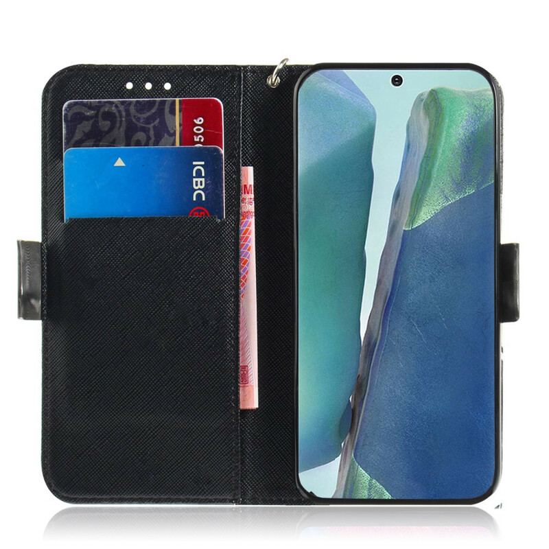 Capa Folio Para Samsung Galaxy Note 20 De Cordão Mandala Magistral Com Alça