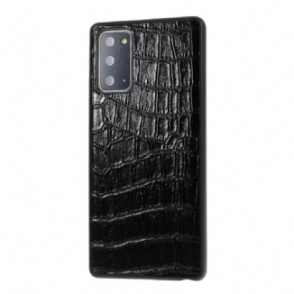 Capa Para Samsung Galaxy Note 20 Couro Genuíno Com Textura De Crocodilo