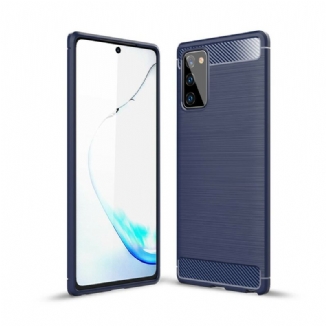 Capa Para Samsung Galaxy Note 20 Fibra De Carbono Escovada