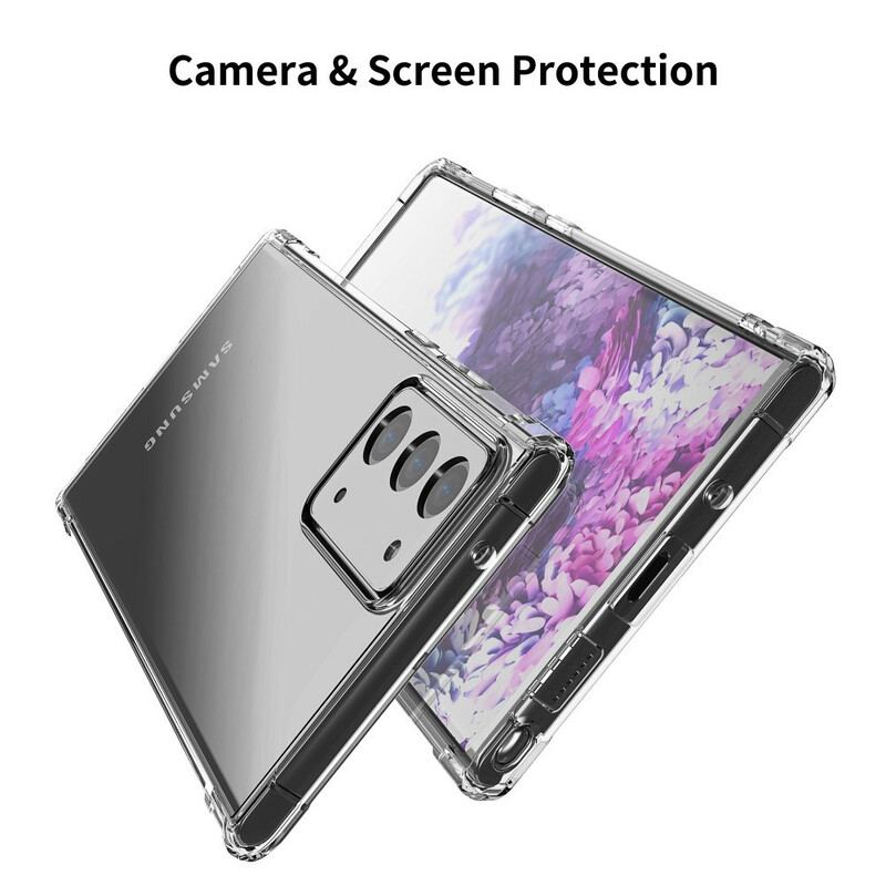 Capa Para Samsung Galaxy Note 20 Protetor De Almofadas Leeu Transparente