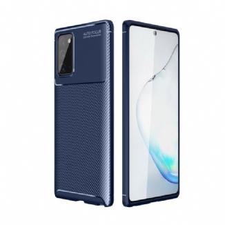 Capa Para Samsung Galaxy Note 20 Textura Flexível De Fibra De Carbono