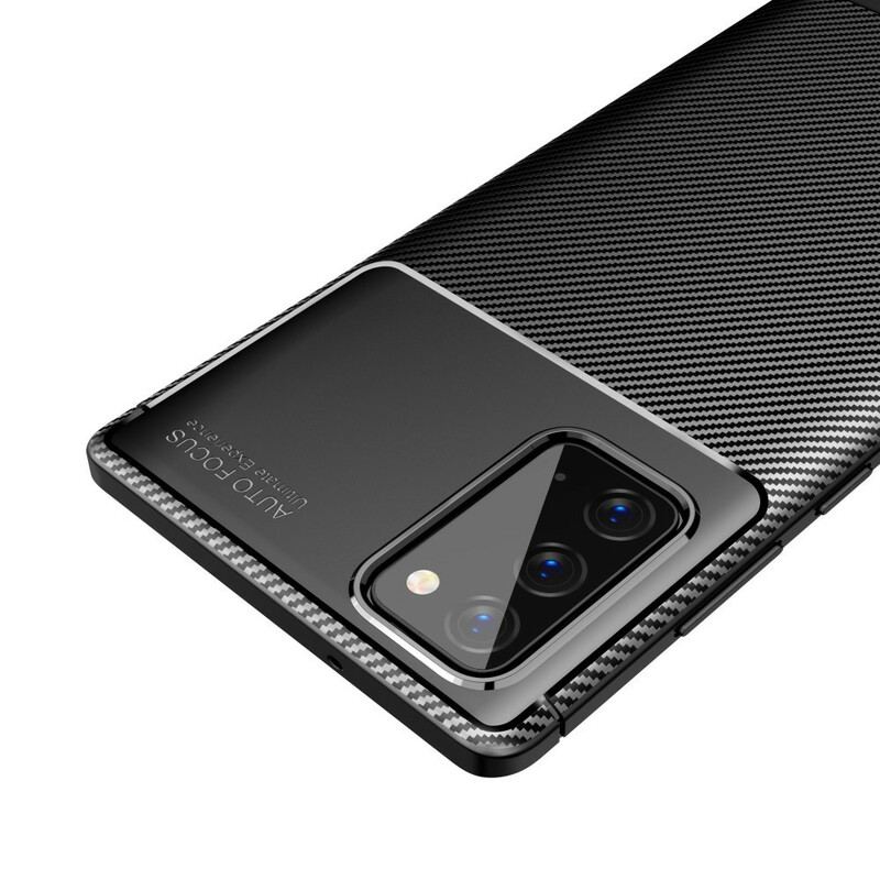 Capa Para Samsung Galaxy Note 20 Textura Flexível De Fibra De Carbono