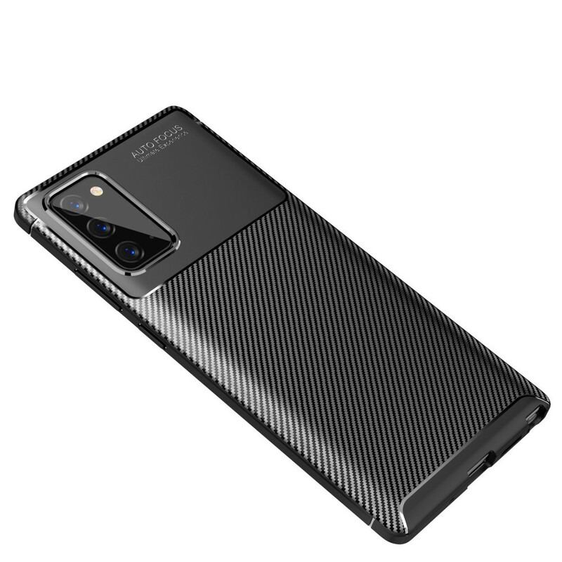 Capa Para Samsung Galaxy Note 20 Textura Flexível De Fibra De Carbono