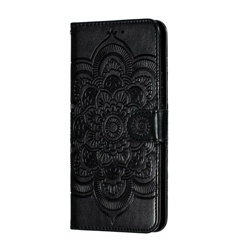 Capa De Couro Para Huawei P Smart Z De Cordão Mandala Alça Completo