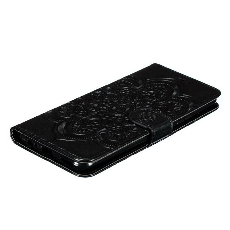 Capa De Couro Para Huawei P Smart Z De Cordão Mandala Alça Completo