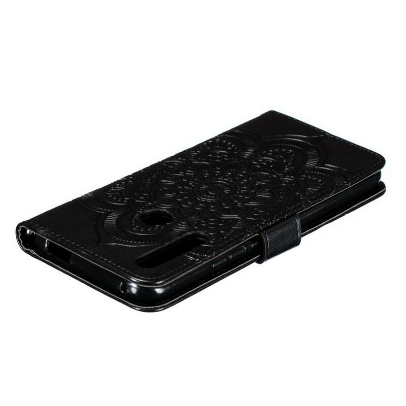 Capa De Couro Para Huawei P Smart Z De Cordão Mandala Alça Completo