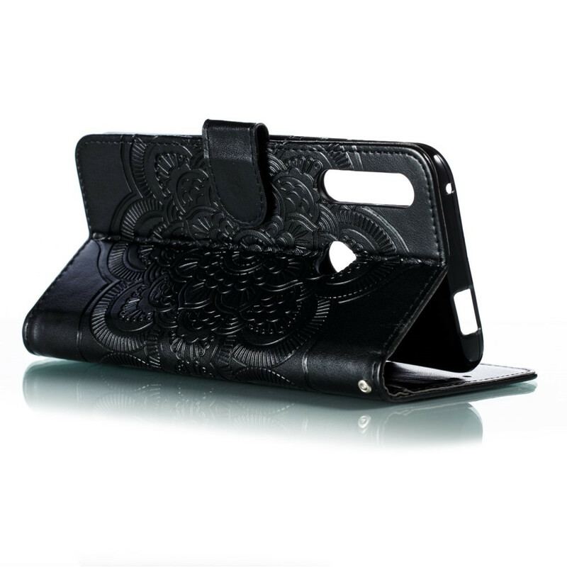 Capa De Couro Para Huawei P Smart Z De Cordão Mandala Alça Completo
