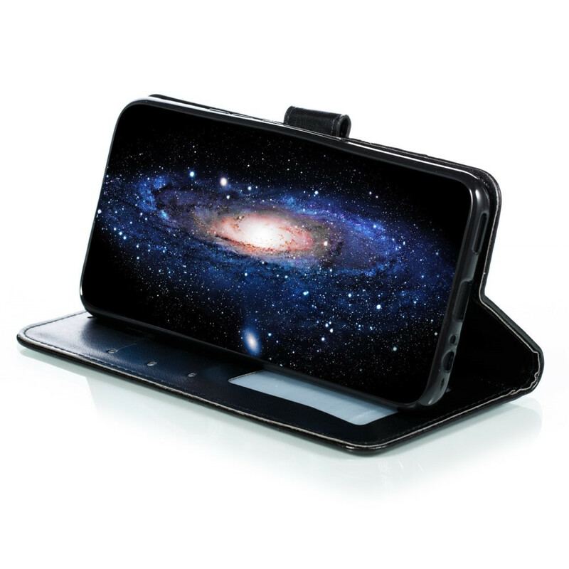 Capa De Couro Para Huawei P Smart Z De Cordão Mandala Alça Completo