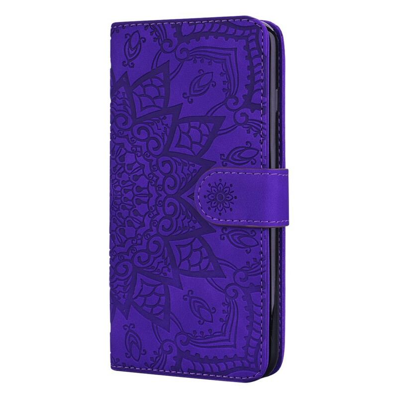 Capa De Couro Para Huawei P Smart Z Estampa Floral