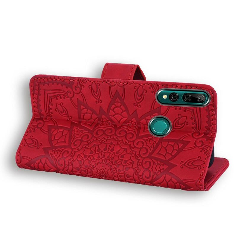 Capa De Couro Para Huawei P Smart Z Estampa Floral