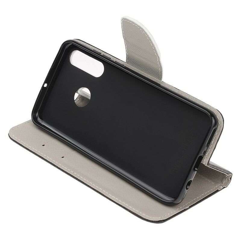 Capa De Couro Para Huawei P Smart Z Torre Eiffel Retrô