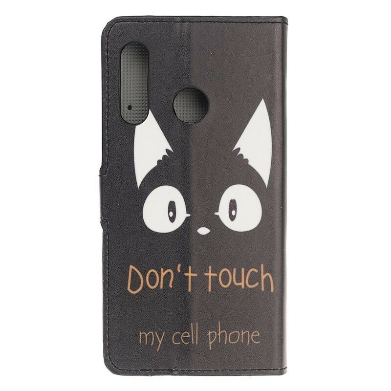 Capa Em Pele Para Huawei P Smart Z Não Toque No Meu Celular