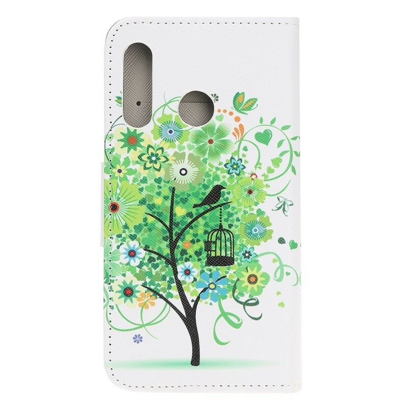 Capa Flip Para Huawei P Smart Z Árvore Verde