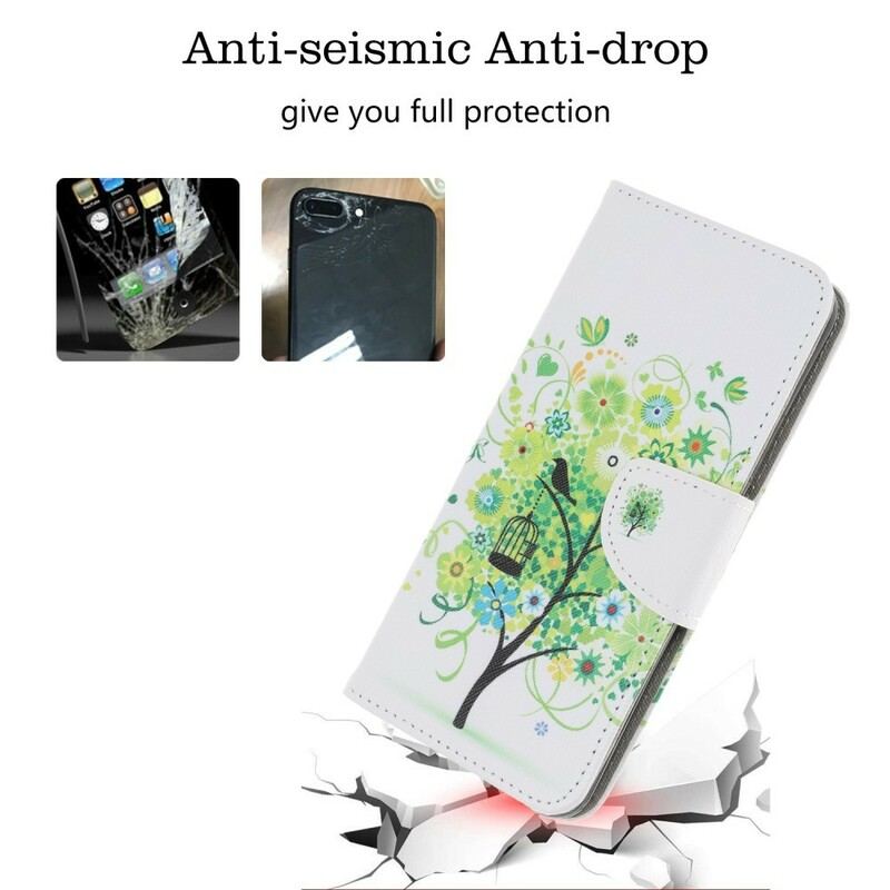 Capa Flip Para Huawei P Smart Z Árvore Verde