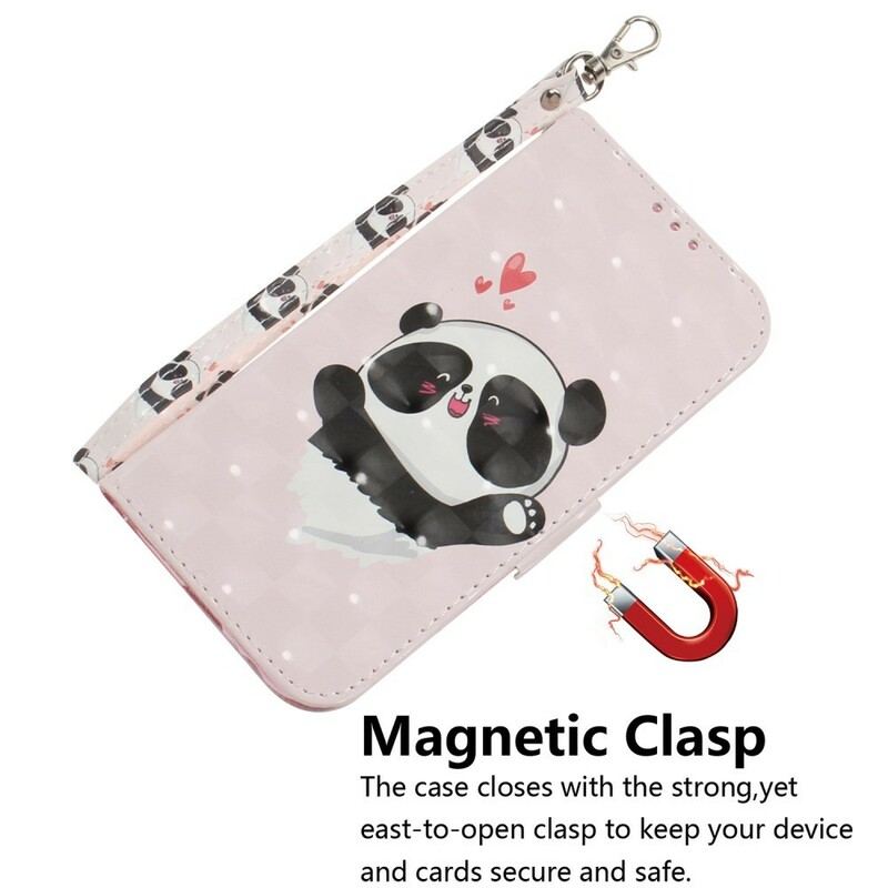Capa Flip Para Huawei P Smart Z De Cordão Panda Love Com Cordão