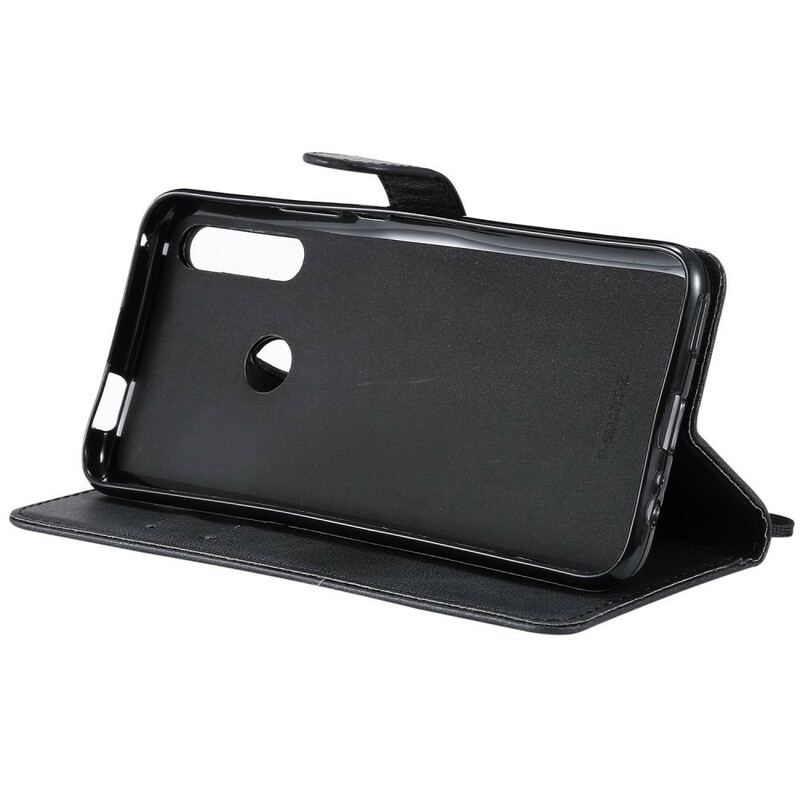 Capa Folio Para Huawei P Smart Z De Cordão Efeito De Couro Com Tiras