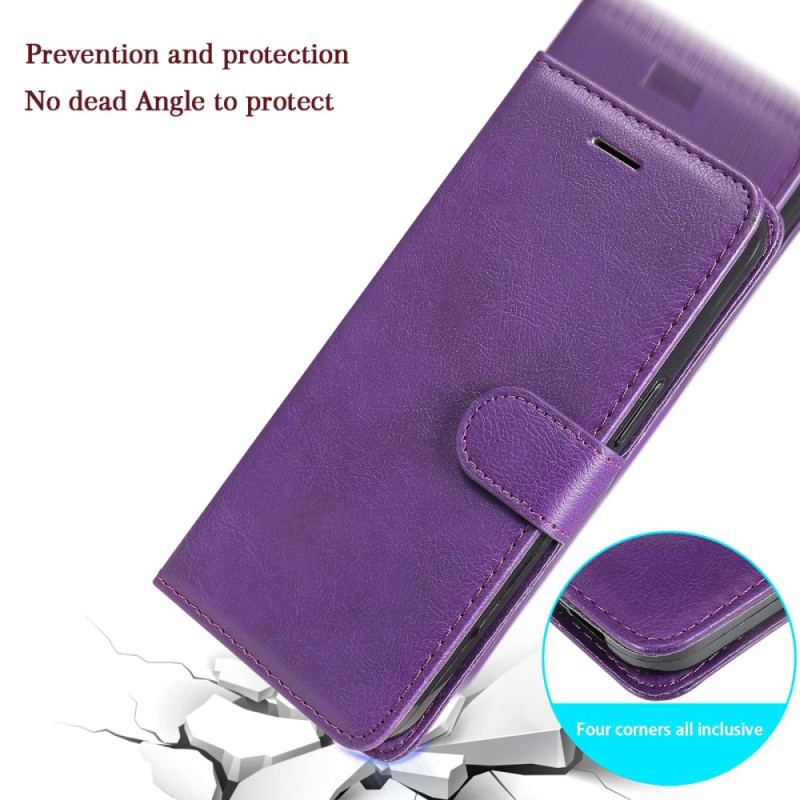 Capa Flip Para Vivo Y76 5G De Cordão Efeito De Couro Com Tiras